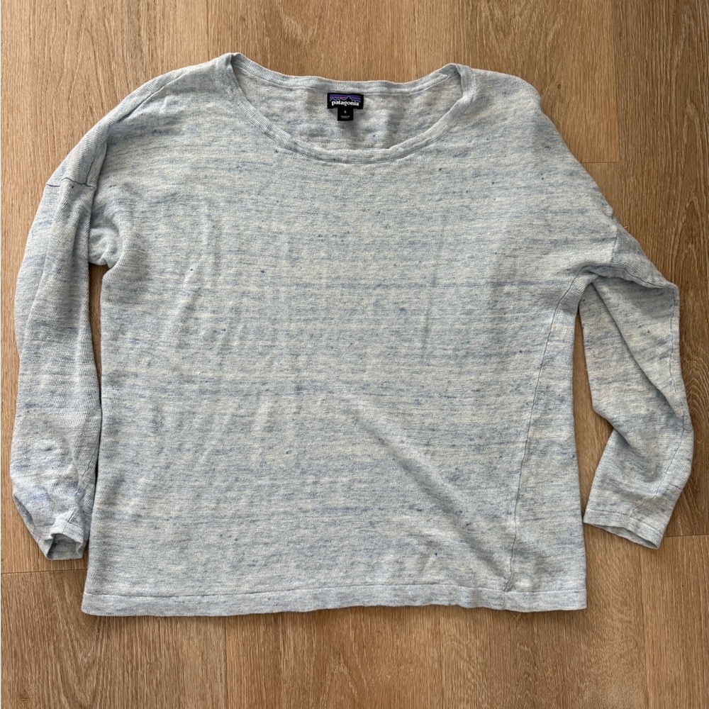 Patagonia Lightweight Linen Sweater Cuban Blue Small Perfect Condition Worn Once